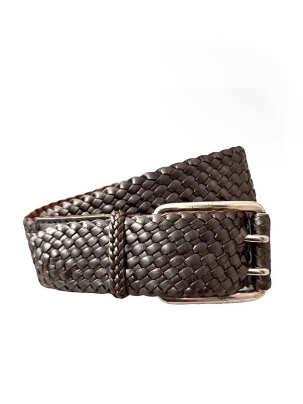 Michael Kors Wide Woven Braided Leather